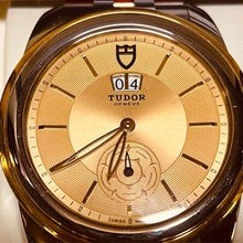 Load image into Gallery viewer, A Tudor steel and gold "Glamour Double Date" gentleman's 42mm wristwatch  in as new condition