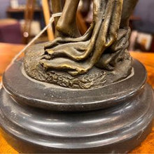 Load image into Gallery viewer, A stunning large French Art Nouveau bronze antique virtue figure signed Jean Patoue