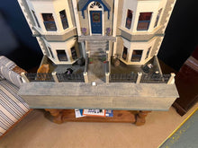 Load image into Gallery viewer, The "Cadogan Gardens" dolls house, built, painted, with deluxe decoration and lit with lighting