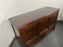 Load image into Gallery viewer, An antique 18th Century Welsh oak coffer, with a silvered finish in lovely original condition