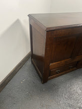 Load image into Gallery viewer, An antique 18th Century Welsh oak coffer, with a silvered finish in lovely original condition