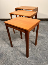 Load image into Gallery viewer, A Set Of Three Solid Teak Vintage Nesting Tables Manufactured By A H McIntosh C.1970