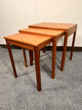 Load image into Gallery viewer, A Set Of Three Solid Teak Vintage Nesting Tables Manufactured By A H McIntosh C.1970