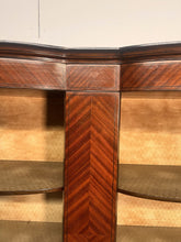 Load image into Gallery viewer, A Quality Antique Edwardian Flame Mahogany Inlaid Display Cabinet With Original Curved Glass