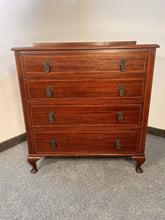 Load image into Gallery viewer, A Lovely Inlaid Mahogany Four Drawer Chest With Backsplash