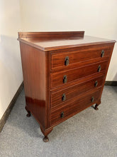 Load image into Gallery viewer, A Lovely Inlaid Mahogany Four Drawer Chest With Backsplash