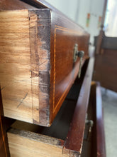 Load image into Gallery viewer, A Lovely Inlaid Mahogany Four Drawer Chest With Backsplash