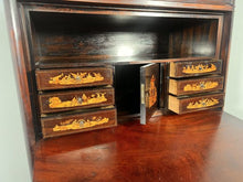 Load image into Gallery viewer, Antique Mahogany Biedermeier Bureau Bookcase Secretaire Cabinet With The Most Amazing Inlay Work