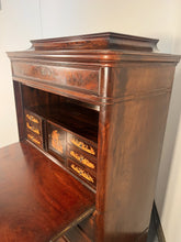 Load image into Gallery viewer, Antique Mahogany Biedermeier Bureau Bookcase Secretaire Cabinet With The Most Amazing Inlay Work