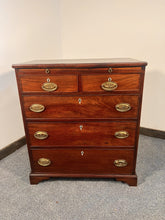 Load image into Gallery viewer, Antique Georgian Mahogany Chest of Drawers With Brushing Slide