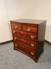 Load image into Gallery viewer, Antique Georgian Mahogany Chest of Drawers With Brushing Slide