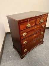 Load image into Gallery viewer, Antique Georgian Mahogany Chest of Drawers With Brushing Slide