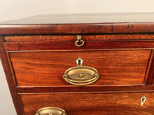 Load image into Gallery viewer, Antique Georgian Mahogany Chest of Drawers With Brushing Slide