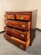 Load image into Gallery viewer, Antique Georgian Mahogany Chest of Drawers With Brushing Slide
