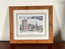 Load image into Gallery viewer, WED Ryan Watercolour Of Hesketh With Becconsall All Saints Church Pencil Signed