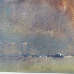 A stunning original watercolour by Steve Rigby "Solitude" SKY TV's landscape artist of the year