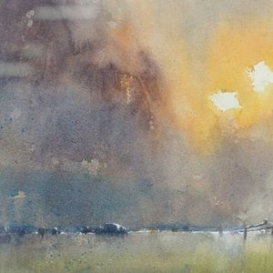 A stunning original watercolour by Steve Rigby "Solitude" SKY TV's landscape artist of the year