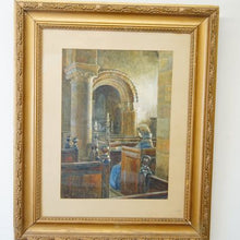 Load image into Gallery viewer, A painting of Emily Mary Prowde contemplating in St Marys Church Kilburn Yorkshire