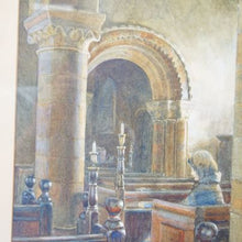 Load image into Gallery viewer, A painting of Emily Mary Prowde contemplating in St Marys Church Kilburn Yorkshire