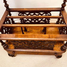 Load image into Gallery viewer, Fantastic Quality Antique Victorian walnut Canterbury Whatnot in lovely original condition