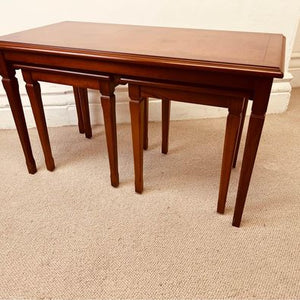 A stunning set of nesting tables made by Strongbow furniture in lovely condition