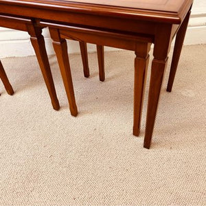 A stunning set of nesting tables made by Strongbow furniture in lovely condition