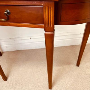 A golden Teak console table made by Strongbow in fantastic condition