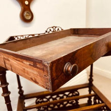 Load image into Gallery viewer, Fantastic Quality Antique Victorian walnut Canterbury Whatnot in lovely original condition