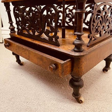 Load image into Gallery viewer, Fantastic Quality Antique Victorian walnut Canterbury Whatnot in lovely original condition