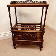 Load image into Gallery viewer, Fantastic Quality Antique Victorian walnut Canterbury Whatnot in lovely original condition