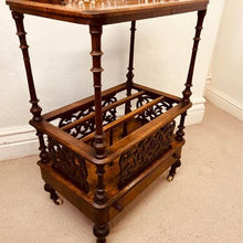 Load image into Gallery viewer, Fantastic Quality Antique Victorian walnut Canterbury Whatnot in lovely original condition