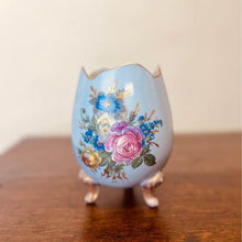 Load image into Gallery viewer, A beautiful Limoges French egg vase, having stunning roses highlighted with gilt on three sides