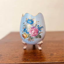 Load image into Gallery viewer, A beautiful Limoges French egg vase, having stunning roses highlighted with gilt on three sides