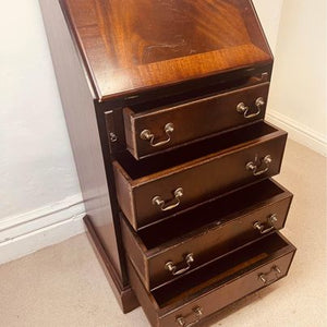 A lovely mahogany fall front bureau of rich colour and a very nice size