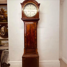 Load image into Gallery viewer, A lovely Scottish late regency flame mahogany loncased regulator clock by Anderson of St Andrews