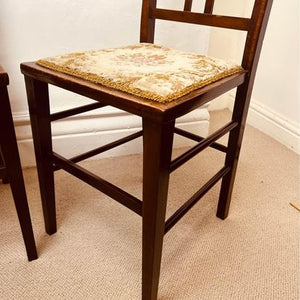 A lovely pair of fine Edwardian antique inlaid bedroom chairs in fantastic condition