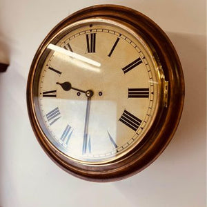 An immaculate large mahogany cased twin Fusee Striking wall clock housed in a mahogany case