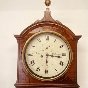 A lovely Scottish late regency flame mahogany loncased regulator clock by Anderson of St Andrews