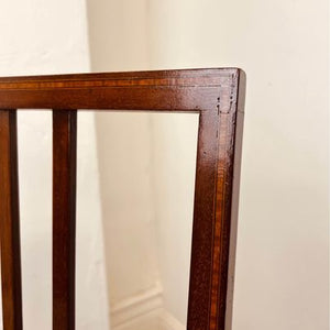 A lovely pair of fine Edwardian antique inlaid bedroom chairs in fantastic condition