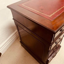 Load image into Gallery viewer, An extremely handsome Colonial twin pedestal writing desk in lovely original condition