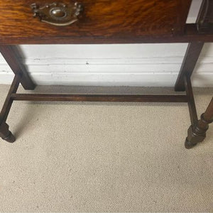 A spectacular Victorian quarter sawn oak antique console table date circa 1850