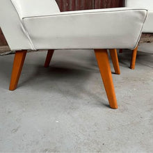 Load image into Gallery viewer, A gorgeous pair of mid century Laidback armchairs