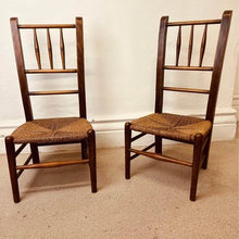 Load image into Gallery viewer, A matching pair of tiny Arts and Crafts Cotswold Primary School Clissett Style Chairs