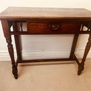 A spectacular Victorian quarter sawn oak antique console table date circa 1850