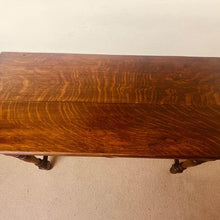 Load image into Gallery viewer, A spectacular Victorian quarter sawn oak antique console table date circa 1850