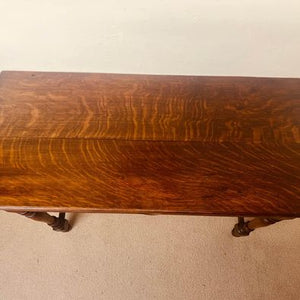 A spectacular Victorian quarter sawn oak antique console table date circa 1850