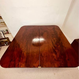 A handsome Regency rosewood fold over card table with lovely rich woodgrain