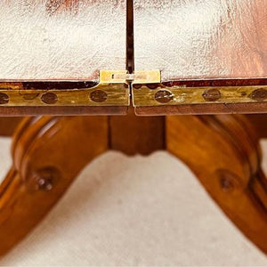 A handsome Regency rosewood fold over card table with lovely rich woodgrain