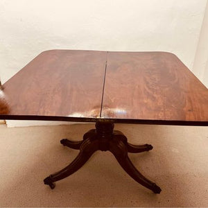 A handsome Regency rosewood fold over card table with lovely rich woodgrain