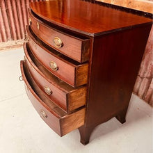 Load image into Gallery viewer, A fantastic late George III mahogany bow fronted chest of drawers with amazing colour